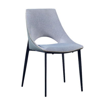 Modern Style Open Back Dining Side Chair Upholstered Armless Dining Chairs Grey 1 Piece Clearhalo ' kitchen&dining_furn' 'Dining Chairs' 'Dining Tables & Seating' 'dining_chair' 'furn' 'furn_dining_chair' 'Furniture' 'furniture_dining_chair' 'Kitchen & Dining Furniture' 'kitchen' 4391511