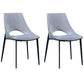 Modern Style Open Back Dining Side Chair Upholstered Armless Dining Chairs Grey 2 Piece Set Clearhalo ' kitchen&dining_furn' 'Dining Chairs' 'Dining Tables & Seating' 'dining_chair' 'furn' 'furn_dining_chair' 'Furniture' 'furniture_dining_chair' 'Kitchen & Dining Furniture' 'kitchen' 4391513