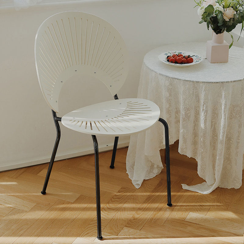 Industrial Style Open Back Dining Side Chair Metal Dining Chairs for Home White 1 Piece Black Clearhalo ' kitchen&dining_furn' 'Dining Chairs' 'Dining Tables & Seating' 'dining_chair' 'furn' 'furn_dining_chair' 'Furniture' 'furniture_dining_chair' 'Kitchen & Dining Furniture' 'kitchen' 4391530