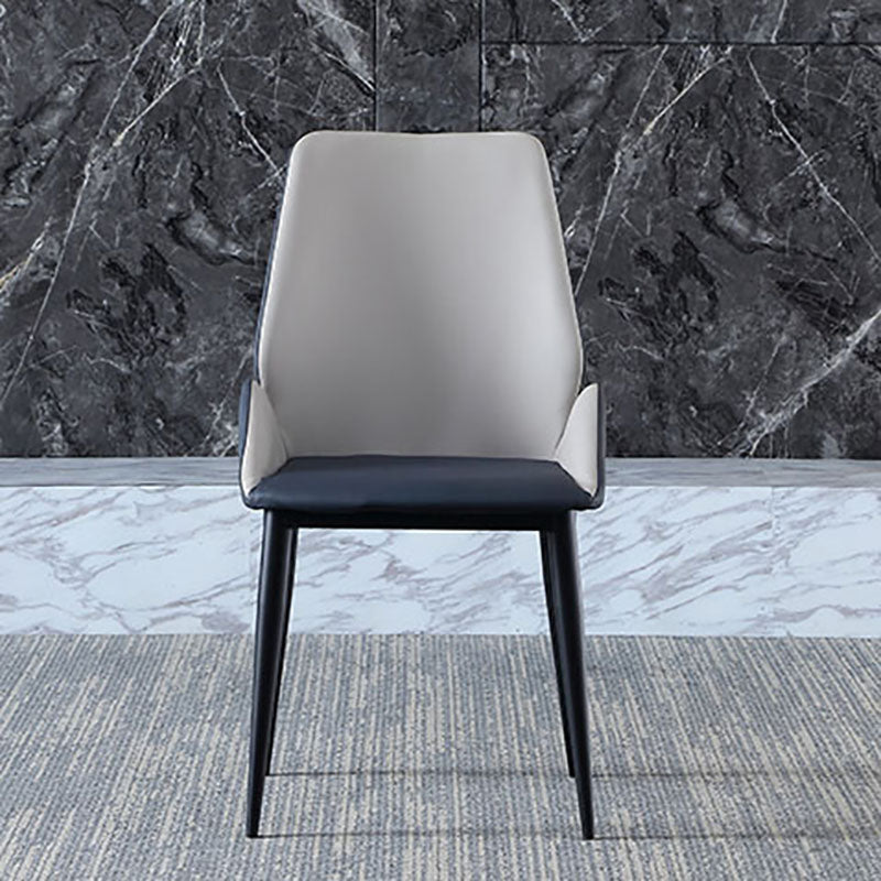 Industrial Metal Dining Room Chair Faux Leather Dining Arm Chair for Restaurant Use Clearhalo ' kitchen&dining_furn' 'Dining Chairs' 'Dining Tables & Seating' 'dining_chair' 'furn' 'furn_dining_chair' 'Furniture' 'furniture_dining_chair' 'Kitchen & Dining Furniture' 'kitchen' 4391551