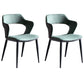 Modern Faux Leather Dining Chairs Arm Metal Dining Chairs for Restaurant Use Green 2 Piece Set Clearhalo ' kitchen&dining_furn' 'Dining Chairs' 'Dining Tables & Seating' 'dining_chair' 'furn' 'furn_dining_chair' 'Furniture' 'furniture_dining_chair' 'Kitchen & Dining Furniture' 'kitchen' 4391585