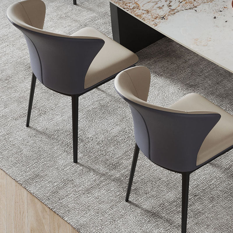 Modern Style Wingback Chairs Leather Dining Chairs for Kitchen Clearhalo ' kitchen&dining_furn' 'Dining Chairs' 'Dining Tables & Seating' 'dining_chair' 'furn' 'furn_dining_chair' 'Furniture' 'furniture_dining_chair' 'Kitchen & Dining Furniture' 'kitchen' 4391598