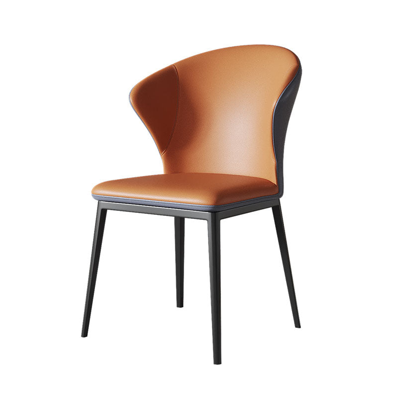 Modern Style Wingback Chairs Leather Dining Chairs for Kitchen Clearhalo ' kitchen&dining_furn' 'Dining Chairs' 'Dining Tables & Seating' 'dining_chair' 'furn' 'furn_dining_chair' 'Furniture' 'furniture_dining_chair' 'Kitchen & Dining Furniture' 'kitchen' 4391599