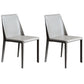 Minimalist Leather Dining Side Chairs Solid Back Armless Dining Chairs for Kitchen Grey 2 Piece Set Clearhalo ' kitchen&dining_furn' 'Dining Chairs' 'Dining Tables & Seating' 'dining_chair' 'furn' 'furn_dining_chair' 'Furniture' 'furniture_dining_chair' 'Kitchen & Dining Furniture' 'kitchen' 4391607