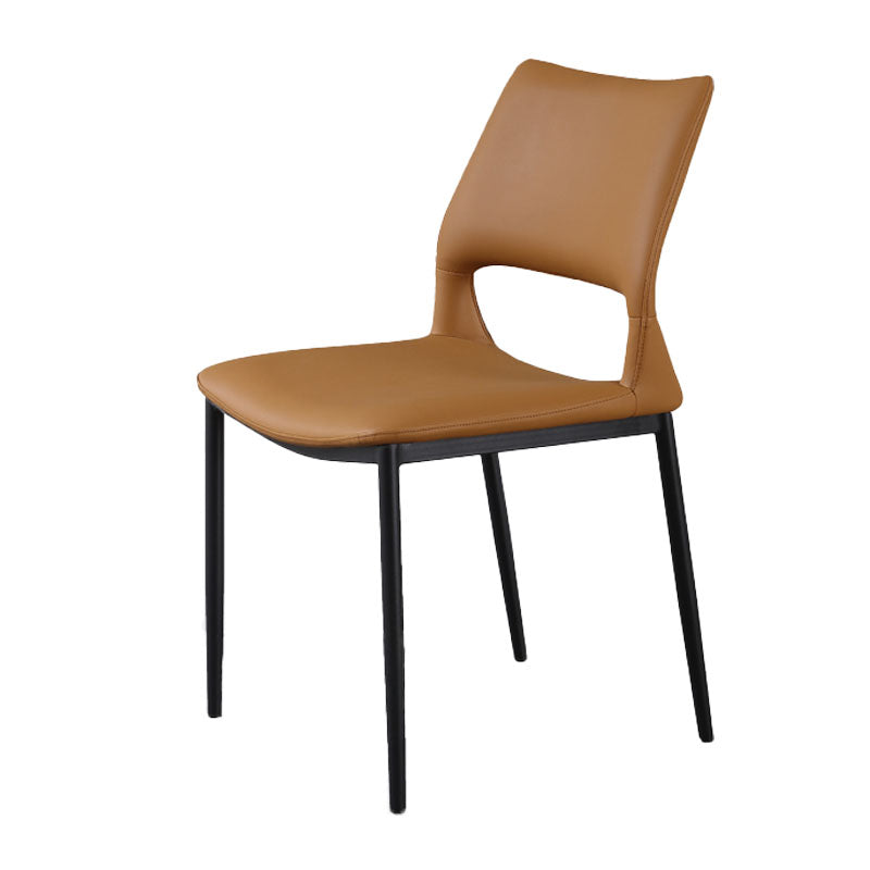 Industrial Style Open Back Dining Side Chair Leather Dining Chairs for Home Clearhalo ' kitchen&dining_furn' 'Dining Chairs' 'Dining Tables & Seating' 'dining_chair' 'furn' 'furn_dining_chair' 'Furniture' 'furniture_dining_chair' 'Kitchen & Dining Furniture' 'kitchen' 4391627