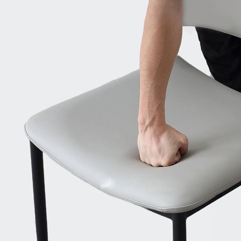 Industrial Style Open Back Dining Side Chair Leather Dining Chairs for Home Clearhalo ' kitchen&dining_furn' 'Dining Chairs' 'Dining Tables & Seating' 'dining_chair' 'furn' 'furn_dining_chair' 'Furniture' 'furniture_dining_chair' 'Kitchen & Dining Furniture' 'kitchen' 4391630