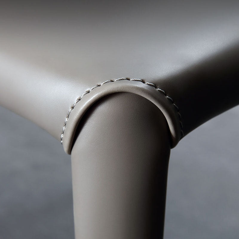 Minimalist Style Leather Dining Side Chairs Solid Back Armless Dining Chairs for Kitchen Clearhalo ' kitchen&dining_furn' 'Dining Chairs' 'Dining Tables & Seating' 'dining_chair' 'furn' 'furn_dining_chair' 'Furniture' 'furniture_dining_chair' 'Kitchen & Dining Furniture' 'kitchen' 4391643