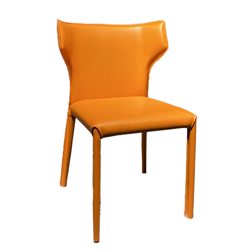 Upholstered Armless Dining Chairs Home Leather Side Chairs with Metal Legs Clearhalo ' kitchen&dining_furn' 'Dining Chairs' 'Dining Tables & Seating' 'dining_chair' 'furn' 'furn_dining_chair' 'Furniture' 'furniture_dining_chair' 'Kitchen & Dining Furniture' 'kitchen' 4391654