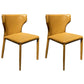 Upholstered Armless Dining Chairs Home Leather Side Chairs with Metal Legs Light Brown 2 Piece Set Clearhalo ' kitchen&dining_furn' 'Dining Chairs' 'Dining Tables & Seating' 'dining_chair' 'furn' 'furn_dining_chair' 'Furniture' 'furniture_dining_chair' 'Kitchen & Dining Furniture' 'kitchen' 4391655