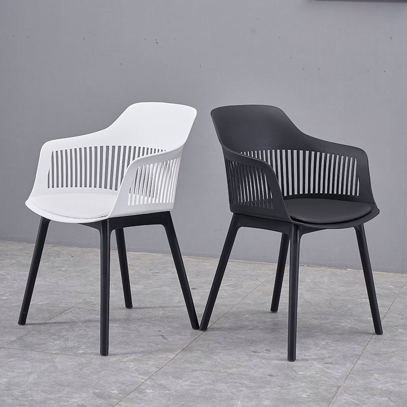 Contemporary Style Dining Chairs Plastic Arm Side Chair for Kitchen Clearhalo ' kitchen&dining_furn' 'Dining Chairs' 'Dining Tables & Seating' 'dining_chair' 'furn' 'furn_dining_chair' 'Furniture' 'furniture_dining_chair' 'Kitchen & Dining Furniture' 'kitchen' 4391666