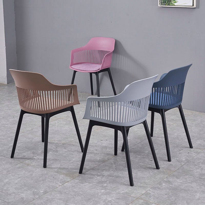 Contemporary Style Dining Chairs Plastic Arm Side Chair for Kitchen Clearhalo ' kitchen&dining_furn' 'Dining Chairs' 'Dining Tables & Seating' 'dining_chair' 'furn' 'furn_dining_chair' 'Furniture' 'furniture_dining_chair' 'Kitchen & Dining Furniture' 'kitchen' 4391669