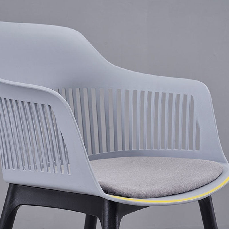 Contemporary Style Dining Chairs Plastic Arm Side Chair for Kitchen Clearhalo ' kitchen&dining_furn' 'Dining Chairs' 'Dining Tables & Seating' 'dining_chair' 'furn' 'furn_dining_chair' 'Furniture' 'furniture_dining_chair' 'Kitchen & Dining Furniture' 'kitchen' 4391673