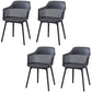 Contemporary Style Dining Chairs Plastic Arm Side Chair for Kitchen Black 4 Piece Set Clearhalo ' kitchen&dining_furn' 'Dining Chairs' 'Dining Tables & Seating' 'dining_chair' 'furn' 'furn_dining_chair' 'Furniture' 'furniture_dining_chair' 'Kitchen & Dining Furniture' 'kitchen' 4391674