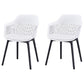 Contemporary Style Dining Chairs Plastic Arm Side Chair for Kitchen White 2 Piece Set Clearhalo ' kitchen&dining_furn' 'Dining Chairs' 'Dining Tables & Seating' 'dining_chair' 'furn' 'furn_dining_chair' 'Furniture' 'furniture_dining_chair' 'Kitchen & Dining Furniture' 'kitchen' 4391676