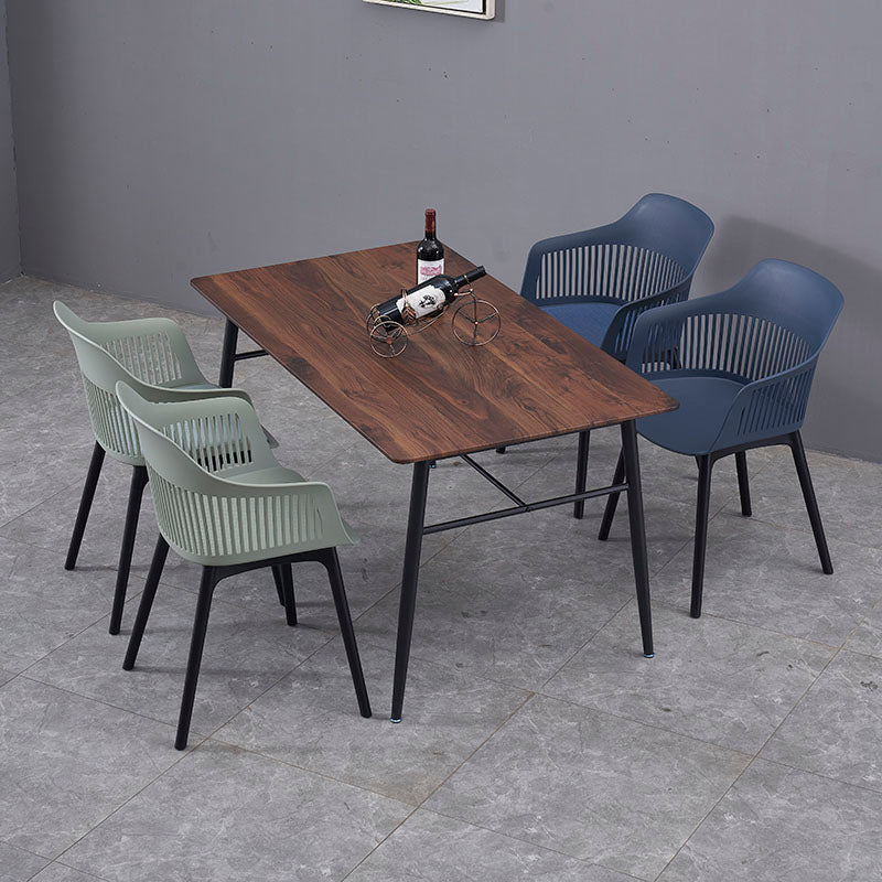 Contemporary Style Dining Chairs Plastic Arm Side Chair for Kitchen Clearhalo ' kitchen&dining_furn' 'Dining Chairs' 'Dining Tables & Seating' 'dining_chair' 'furn' 'furn_dining_chair' 'Furniture' 'furniture_dining_chair' 'Kitchen & Dining Furniture' 'kitchen' 4391681