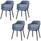 Contemporary Style Dining Chairs Plastic Arm Side Chair for Kitchen Dark Blue 4 Piece Set Clearhalo ' kitchen&dining_furn' 'Dining Chairs' 'Dining Tables & Seating' 'dining_chair' 'furn' 'furn_dining_chair' 'Furniture' 'furniture_dining_chair' 'Kitchen & Dining Furniture' 'kitchen' 4391688