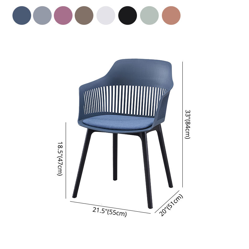 Contemporary Style Dining Chairs Plastic Arm Side Chair for Kitchen Clearhalo ' kitchen&dining_furn' 'Dining Chairs' 'Dining Tables & Seating' 'dining_chair' 'furn' 'furn_dining_chair' 'Furniture' 'furniture_dining_chair' 'Kitchen & Dining Furniture' 'kitchen' 4391689