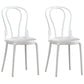 Contemporary Windsor Back Side Chair Plastic Dining Armless Chair for Home Gloss White 2 Piece Set Clearhalo ' kitchen&dining_furn' 'Dining Chairs' 'Dining Tables & Seating' 'dining_chair' 'furn' 'furn_dining_chair' 'Furniture' 'furniture_dining_chair' 'Kitchen & Dining Furniture' 'kitchen' 4391693