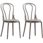 Contemporary Windsor Back Side Chair Plastic Dining Armless Chair for Home Grey 2 Piece Set Clearhalo ' kitchen&dining_furn' 'Dining Chairs' 'Dining Tables & Seating' 'dining_chair' 'furn' 'furn_dining_chair' 'Furniture' 'furniture_dining_chair' 'Kitchen & Dining Furniture' 'kitchen' 4391698