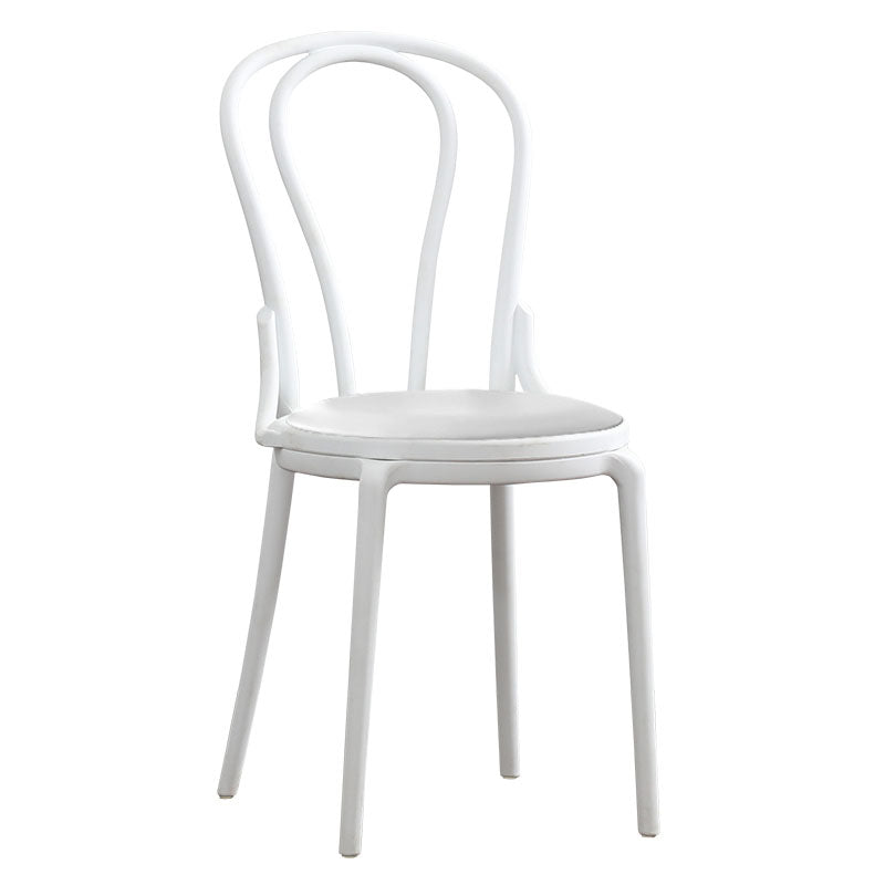 Contemporary Windsor Back Side Chair Plastic Dining Armless Chair for Home Clearhalo ' kitchen&dining_furn' 'Dining Chairs' 'Dining Tables & Seating' 'dining_chair' 'furn' 'furn_dining_chair' 'Furniture' 'furniture_dining_chair' 'Kitchen & Dining Furniture' 'kitchen' 4391699