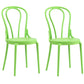 Contemporary Windsor Back Side Chair Plastic Dining Armless Chair for Home Green 2 Piece Set Clearhalo ' kitchen&dining_furn' 'Dining Chairs' 'Dining Tables & Seating' 'dining_chair' 'furn' 'furn_dining_chair' 'Furniture' 'furniture_dining_chair' 'Kitchen & Dining Furniture' 'kitchen' 4391703