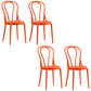 Contemporary Windsor Back Side Chair Plastic Dining Armless Chair for Home Orange 4 Piece Set Clearhalo ' kitchen&dining_furn' 'Dining Chairs' 'Dining Tables & Seating' 'dining_chair' 'furn' 'furn_dining_chair' 'Furniture' 'furniture_dining_chair' 'Kitchen & Dining Furniture' 'kitchen' 4391707