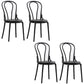 Contemporary Windsor Back Side Chair Plastic Dining Armless Chair for Home Black 4 Piece Set Clearhalo ' kitchen&dining_furn' 'Dining Chairs' 'Dining Tables & Seating' 'dining_chair' 'furn' 'furn_dining_chair' 'Furniture' 'furniture_dining_chair' 'Kitchen & Dining Furniture' 'kitchen' 4391713