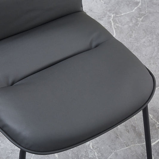 Modern PU Leather Dining Chairs Armless Metal Dining Chairs for Restaurant Use Clearhalo ' kitchen&dining_furn' 'Dining Chairs' 'Dining Tables & Seating' 'dining_chair' 'furn' 'furn_dining_chair' 'Furniture' 'furniture_dining_chair' 'Kitchen & Dining Furniture' 'kitchen' 4391737