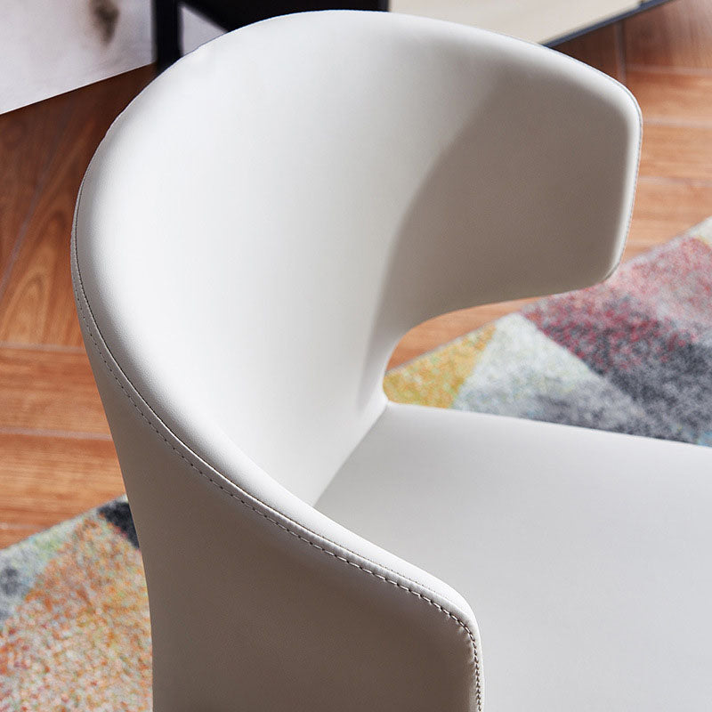 Contemporary Leather Dining Chairs Wingback Armless Chairs for Home Clearhalo ' kitchen&dining_furn' 'Dining Chairs' 'Dining Tables & Seating' 'dining_chair' 'furn' 'furn_dining_chair' 'Furniture' 'furniture_dining_chair' 'Kitchen & Dining Furniture' 'kitchen' 4391754