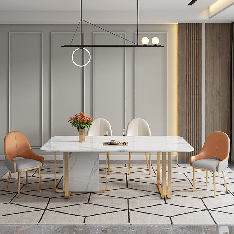 Scandinavian Leather Dining Chairs Upholstered Solid Back Chair for Kitchen Clearhalo ' kitchen&dining_furn' 'Dining Chairs' 'Dining Tables & Seating' 'dining_chair' 'furn' 'furn_dining_chair' 'Furniture' 'furniture_dining_chair' 'Kitchen & Dining Furniture' 'kitchen' 4391761