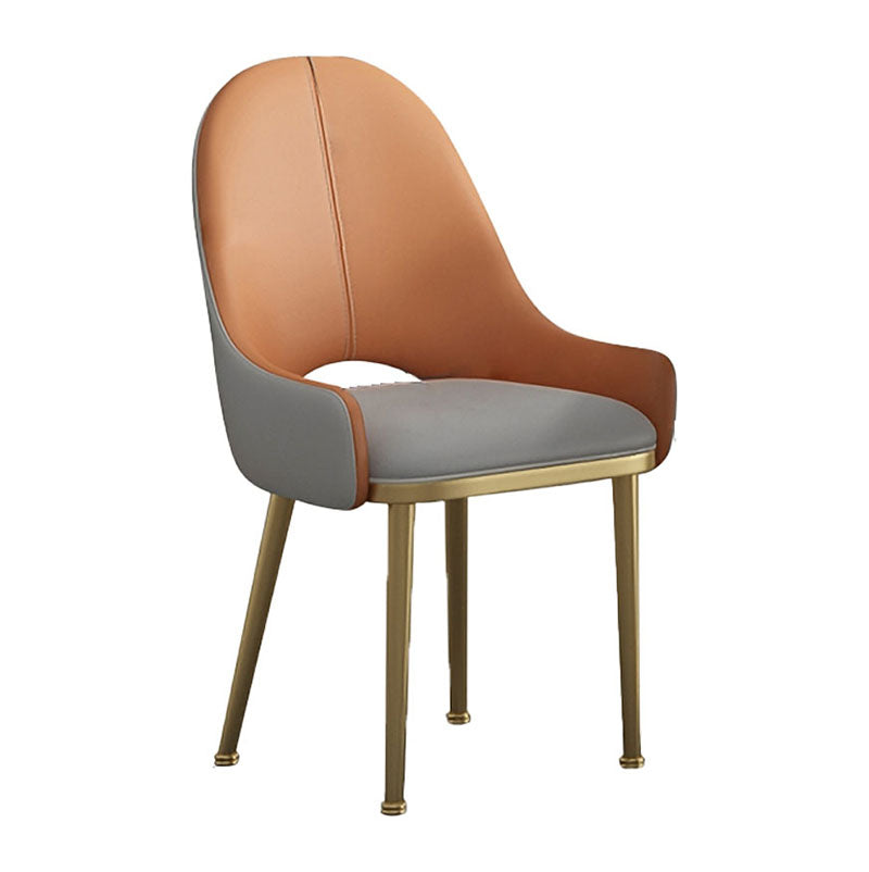 Scandinavian Leather Dining Chairs Upholstered Solid Back Chair for Kitchen Clearhalo ' kitchen&dining_furn' 'Dining Chairs' 'Dining Tables & Seating' 'dining_chair' 'furn' 'furn_dining_chair' 'Furniture' 'furniture_dining_chair' 'Kitchen & Dining Furniture' 'kitchen' 4391764