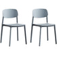 Contemporary Open Back Dining Side Chair Plastic Dining Armless Chairs for Home Grey 2 Piece Set Clearhalo ' kitchen&dining_furn' 'Dining Chairs' 'Dining Tables & Seating' 'dining_chair' 'furn' 'furn_dining_chair' 'Furniture' 'furniture_dining_chair' 'Kitchen & Dining Furniture' 'kitchen' 4391772