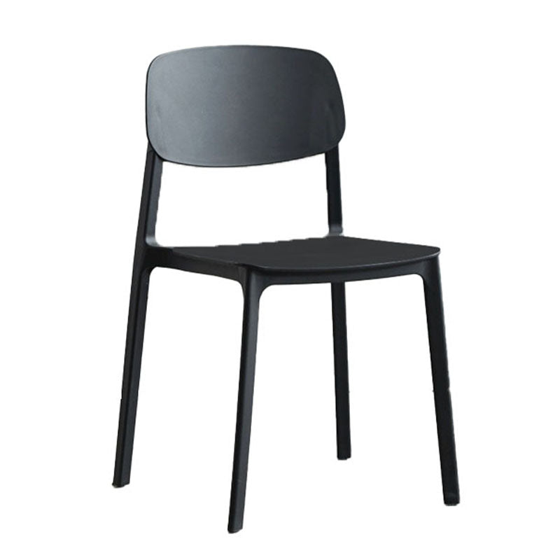 Contemporary Open Back Dining Side Chair Plastic Dining Armless Chairs for Home Clearhalo ' kitchen&dining_furn' 'Dining Chairs' 'Dining Tables & Seating' 'dining_chair' 'furn' 'furn_dining_chair' 'Furniture' 'furniture_dining_chair' 'Kitchen & Dining Furniture' 'kitchen' 4391777