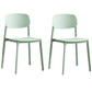 Contemporary Open Back Dining Side Chair Plastic Dining Armless Chairs for Home Green 2 Piece Set Clearhalo ' kitchen&dining_furn' 'Dining Chairs' 'Dining Tables & Seating' 'dining_chair' 'furn' 'furn_dining_chair' 'Furniture' 'furniture_dining_chair' 'Kitchen & Dining Furniture' 'kitchen' 4391778