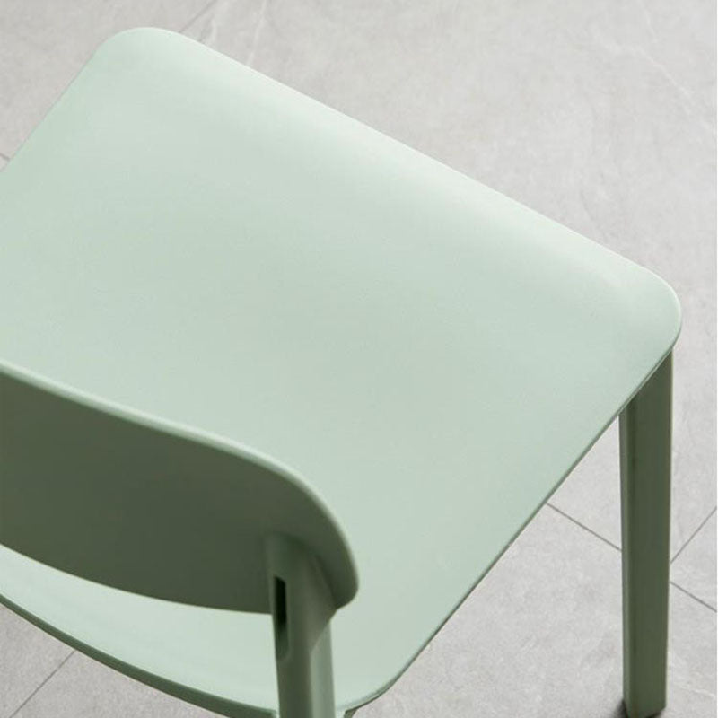 Contemporary Open Back Dining Side Chair Plastic Dining Armless Chairs for Home Clearhalo ' kitchen&dining_furn' 'Dining Chairs' 'Dining Tables & Seating' 'dining_chair' 'furn' 'furn_dining_chair' 'Furniture' 'furniture_dining_chair' 'Kitchen & Dining Furniture' 'kitchen' 4391779