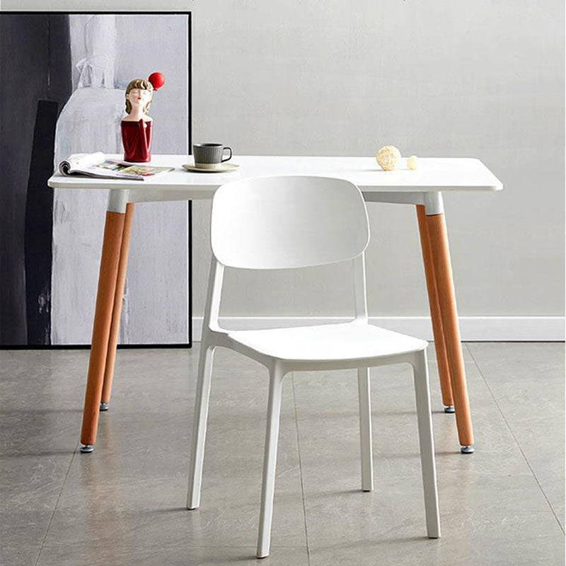 Contemporary Open Back Dining Side Chair Plastic Dining Armless Chairs for Home Clearhalo ' kitchen&dining_furn' 'Dining Chairs' 'Dining Tables & Seating' 'dining_chair' 'furn' 'furn_dining_chair' 'Furniture' 'furniture_dining_chair' 'Kitchen & Dining Furniture' 'kitchen' 4391788