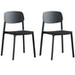 Contemporary Open Back Dining Side Chair Plastic Dining Armless Chairs for Home Black 2 Piece Set Clearhalo ' kitchen&dining_furn' 'Dining Chairs' 'Dining Tables & Seating' 'dining_chair' 'furn' 'furn_dining_chair' 'Furniture' 'furniture_dining_chair' 'Kitchen & Dining Furniture' 'kitchen' 4391799