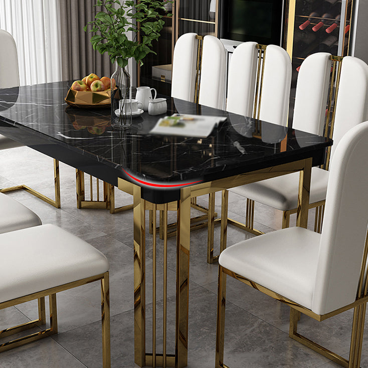Modern 1/2/7/9 Pieces Dining Set Marble Dining Furniture Set /Separate Items Clearhalo 'Dining Room Sets' 'Dining Tables & Seating' 'dining_room_set' 'furn' 'furn_dining_room_set' 'Furniture' 'furniture_dining_room_set' 'Kitchen & Dining Furniture' 'kitchen&dining_furn' 'kitchen' 4391908