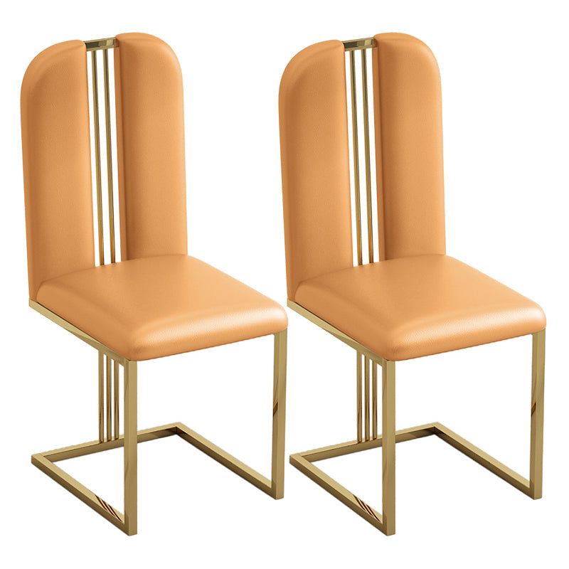 Modern 1/2/7/9 Pieces Dining Set Marble Dining Furniture Set /Separate Items 2 Orange Chairs Clearhalo 'Dining Room Sets' 'Dining Tables & Seating' 'dining_room_set' 'furn' 'furn_dining_room_set' 'Furniture' 'furniture_dining_room_set' 'Kitchen & Dining Furniture' 'kitchen&dining_furn' 'kitchen' 4391909