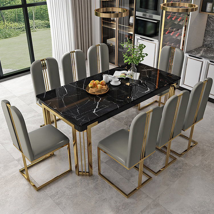 Modern 1/2/7/9 Pieces Dining Set Marble Dining Furniture Set /Separate Items Clearhalo 'Dining Room Sets' 'Dining Tables & Seating' 'dining_room_set' 'furn' 'furn_dining_room_set' 'Furniture' 'furniture_dining_room_set' 'Kitchen & Dining Furniture' 'kitchen&dining_furn' 'kitchen' 4391910