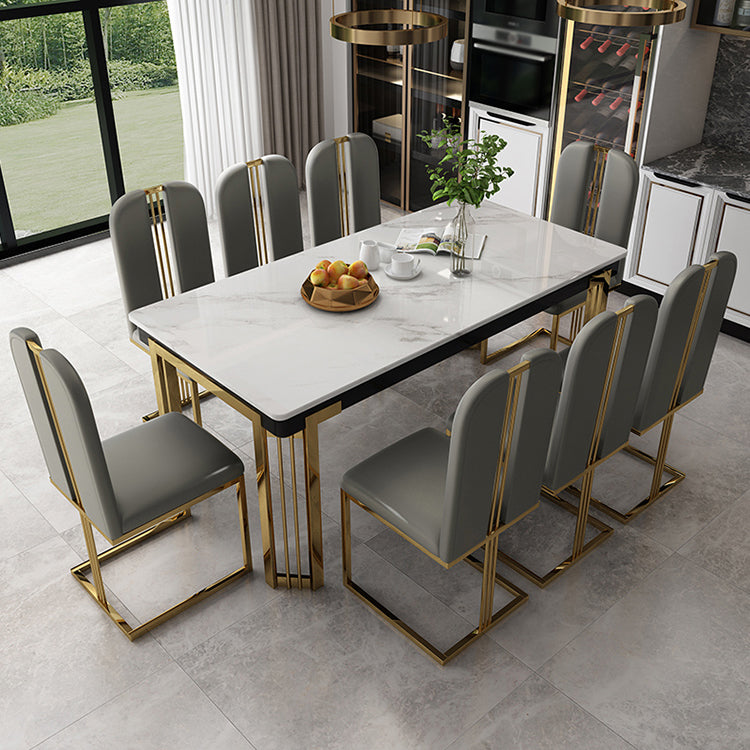 Modern 1/2/7/9 Pieces Dining Set Marble Dining Furniture Set /Separate Items Clearhalo 'Dining Room Sets' 'Dining Tables & Seating' 'dining_room_set' 'furn' 'furn_dining_room_set' 'Furniture' 'furniture_dining_room_set' 'Kitchen & Dining Furniture' 'kitchen&dining_furn' 'kitchen' 4391913