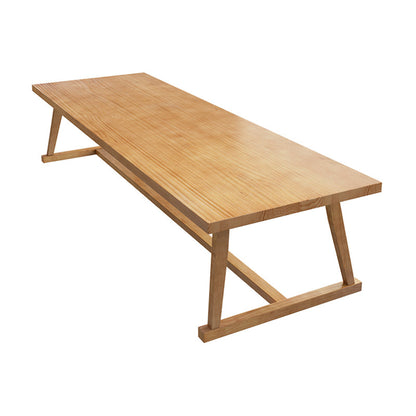 Solid Wood Contemporary Dining Table Rectangle Table with Trestle base Without Chairs Clearhalo ' dining_table' 'Dining Tables & Seating' 'Dining Tables' 'furn' 'furn_dining_table' 'Furniture' 'furniture_dining_table' 'Kitchen & Dining Furniture' 'kitchen&dining_furn' 'kitchen' 'kitchen_dining_table' 4391970