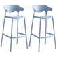 Stackable Plastic Indoor Counter Stools Low Back Scandinavian Style Bar Stools Blue 2 Piece Set Clearhalo 'Bar Furniture' 'Bar Stools' 'bar_stools' 'furn' 'furn_bar_stools' 'furniture_bar_stools' 'Kitchen & Dining Furniture' 'kitchen&dining_furn' 'kitchen' 'kitchen_furn' Furniture' 4391981