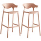 Stackable Plastic Indoor Counter Stools Low Back Scandinavian Style Bar Stools Pink 2 Piece Set Clearhalo 'Bar Furniture' 'Bar Stools' 'bar_stools' 'furn' 'furn_bar_stools' 'furniture_bar_stools' 'Kitchen & Dining Furniture' 'kitchen&dining_furn' 'kitchen' 'kitchen_furn' Furniture' 4391986