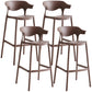 Stackable Plastic Indoor Counter Stools Low Back Scandinavian Style Bar Stools Coffee 4 Piece Set Clearhalo 'Bar Furniture' 'Bar Stools' 'bar_stools' 'furn' 'furn_bar_stools' 'furniture_bar_stools' 'Kitchen & Dining Furniture' 'kitchen&dining_furn' 'kitchen' 'kitchen_furn' Furniture' 4391988