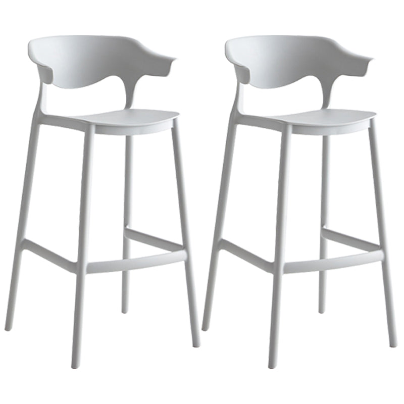 Stackable Plastic Indoor Counter Stools Low Back Scandinavian Style Bar Stools Grey 2 Piece Set Clearhalo 'Bar Furniture' 'Bar Stools' 'bar_stools' 'furn' 'furn_bar_stools' 'furniture_bar_stools' 'Kitchen & Dining Furniture' 'kitchen&dining_furn' 'kitchen' 'kitchen_furn' Furniture' 4392003