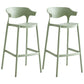 Stackable Plastic Indoor Counter Stools Low Back Scandinavian Style Bar Stools Green 2 Piece Set Clearhalo 'Bar Furniture' 'Bar Stools' 'bar_stools' 'furn' 'furn_bar_stools' 'furniture_bar_stools' 'Kitchen & Dining Furniture' 'kitchen&dining_furn' 'kitchen' 'kitchen_furn' Furniture' 4392009