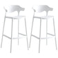 Stackable Plastic Indoor Counter Stools Low Back Scandinavian Style Bar Stools White 2 Piece Set Clearhalo 'Bar Furniture' 'Bar Stools' 'bar_stools' 'furn' 'furn_bar_stools' 'furniture_bar_stools' 'Kitchen & Dining Furniture' 'kitchen&dining_furn' 'kitchen' 'kitchen_furn' Furniture' 4392015