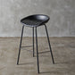 Industrial Indoor Barstool Iron Distressed Quilted Tall Stool with Leather Seat Black 1 Piece Clearhalo 'Bar Furniture' 'Bar Stools' 'bar_stools' 'furn' 'furn_bar_stools' 'furniture_bar_stools' 'Kitchen & Dining Furniture' 'kitchen&dining_furn' 'kitchen' 'kitchen_furn' Furniture' 4392019
