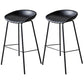 Industrial Indoor Barstool Iron Distressed Quilted Tall Stool with Leather Seat Black 2 Piece Set Clearhalo 'Bar Furniture' 'Bar Stools' 'bar_stools' 'furn' 'furn_bar_stools' 'furniture_bar_stools' 'Kitchen & Dining Furniture' 'kitchen&dining_furn' 'kitchen' 'kitchen_furn' Furniture' 4392022